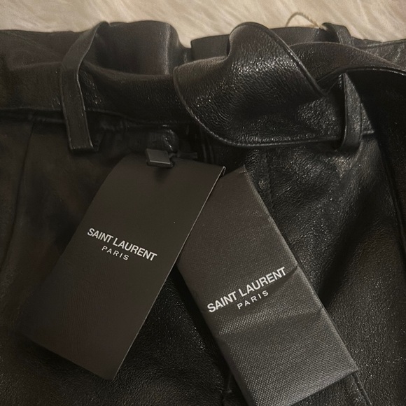 Saint Laurent Leather Bermuda Shorts – Black – EU 40 – NWT - Picture 2 of 11